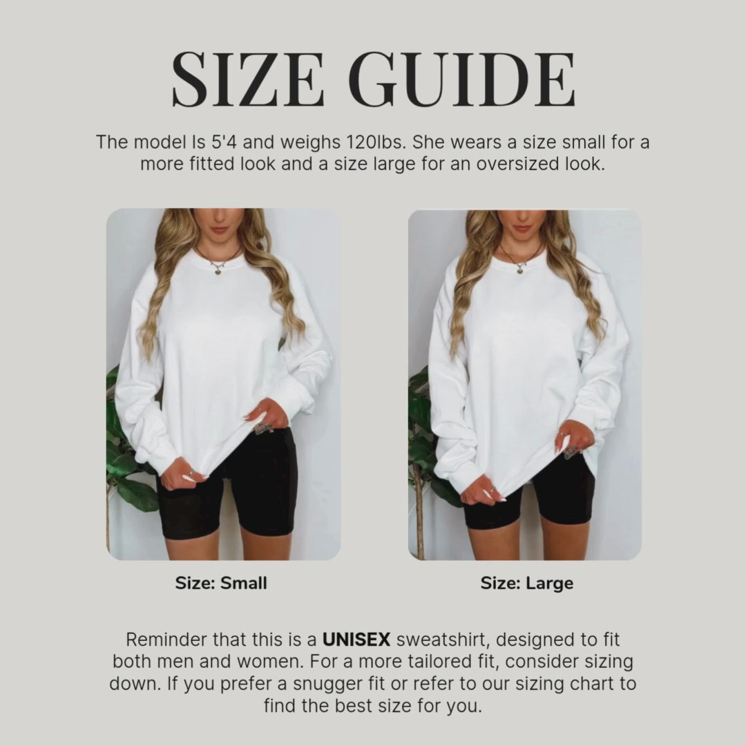 sweatshirt sizing video
