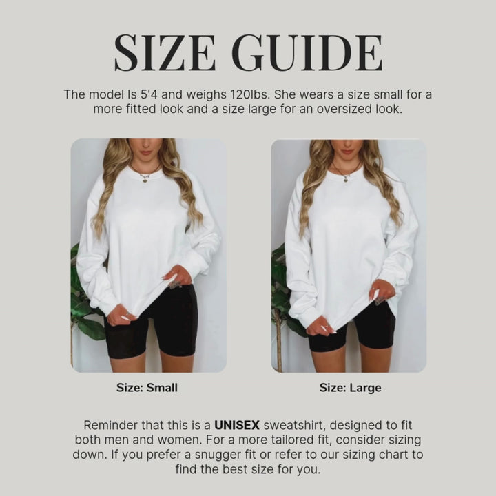 sweatshirt sizing video